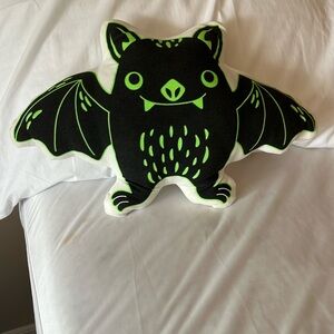 Glow-in-the-dark bat pillow. Great for Halloween.